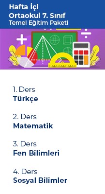 7.sınıf- Ortaokul Temel Eğitim Paketi DKSS-OTEP-7-2021
